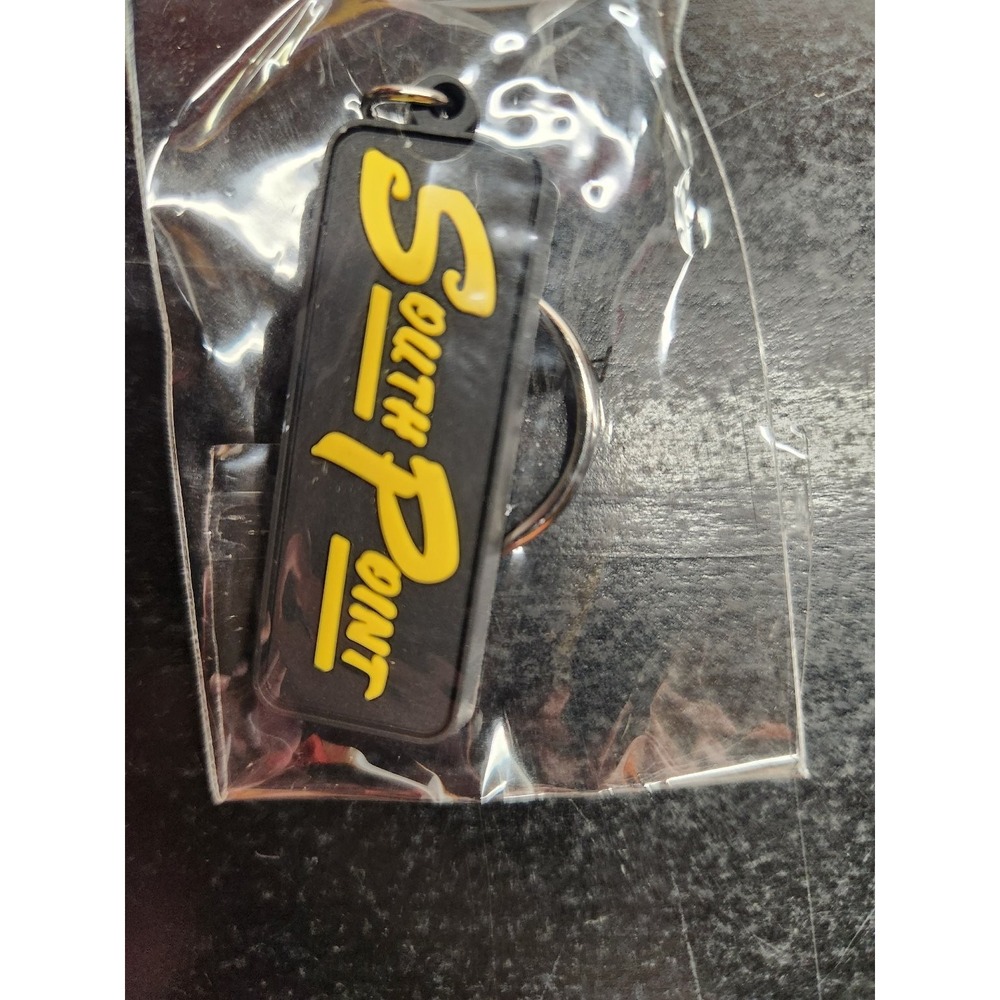South Point Hotel Casino Keychain Black Yellow Logo Las Vegas Promo New Sealed